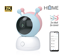 Produkt iGET HOME CS2 Baby - bezdrátová otočná IP 2K chůvička, 2x obal v balení Pink/Blue - iGET - Chytrá domácnost